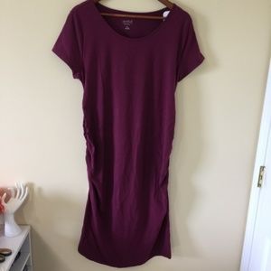 NEW Maternity Purple Short Sleeve T-shirt Dress xxl